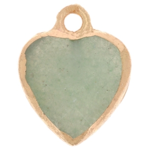 pendentif coeur amazonite