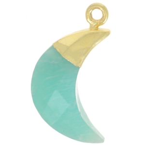 pendentif lune amazonite