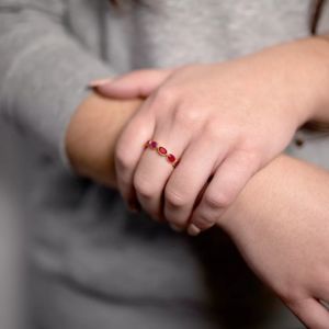 bague calcedoine rose