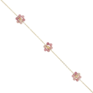 cha&icirc;ne fleur rhodonite