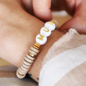 bracelet heishi c&eacute;ramique