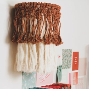 Abat jour macram&eacute;