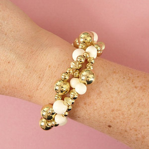 bijou grosses perles dor&eacute;es