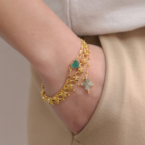 tuto bracelet dor&eacute; et tr&egrave;fle