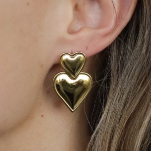 boucles d'oreilles coeur