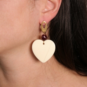 boucles d'oreilles coeur