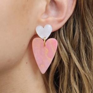 boucles d'oreilles coeurs