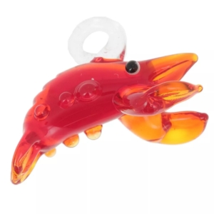 breloque homard en verre