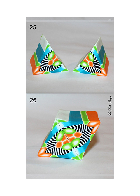 Cane kaléidoscope en pâte polymère : Etape 12