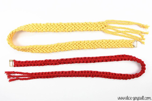 Schéma DIY Réaliser une ceinture en macramé - 2 nœuds différents