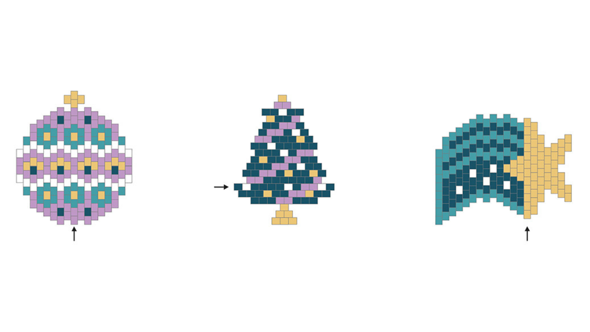 Schéma Cadeaux d'invités noël en tissage de perles Miyuki