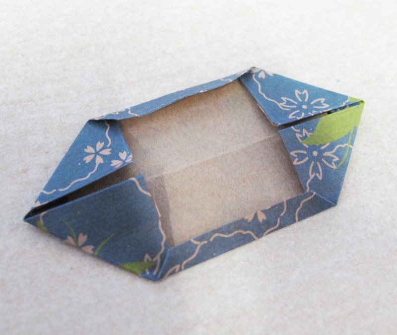 Boucles d'oreilles Origami motif Jungle : Etape 5