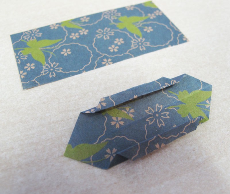 Boucles d'oreilles Origami motif Jungle : Etape 6