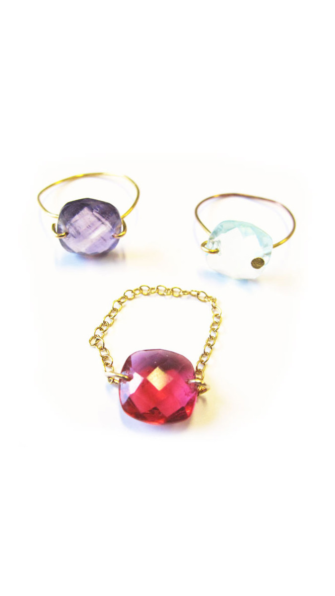 Schéma Bagues Intercalaires carrés facettés et Fil en laiton