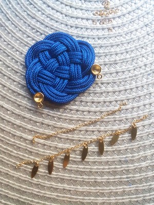 Boucles d'oreilles noeud de piton et cabochons PureCrystal : Etape 4