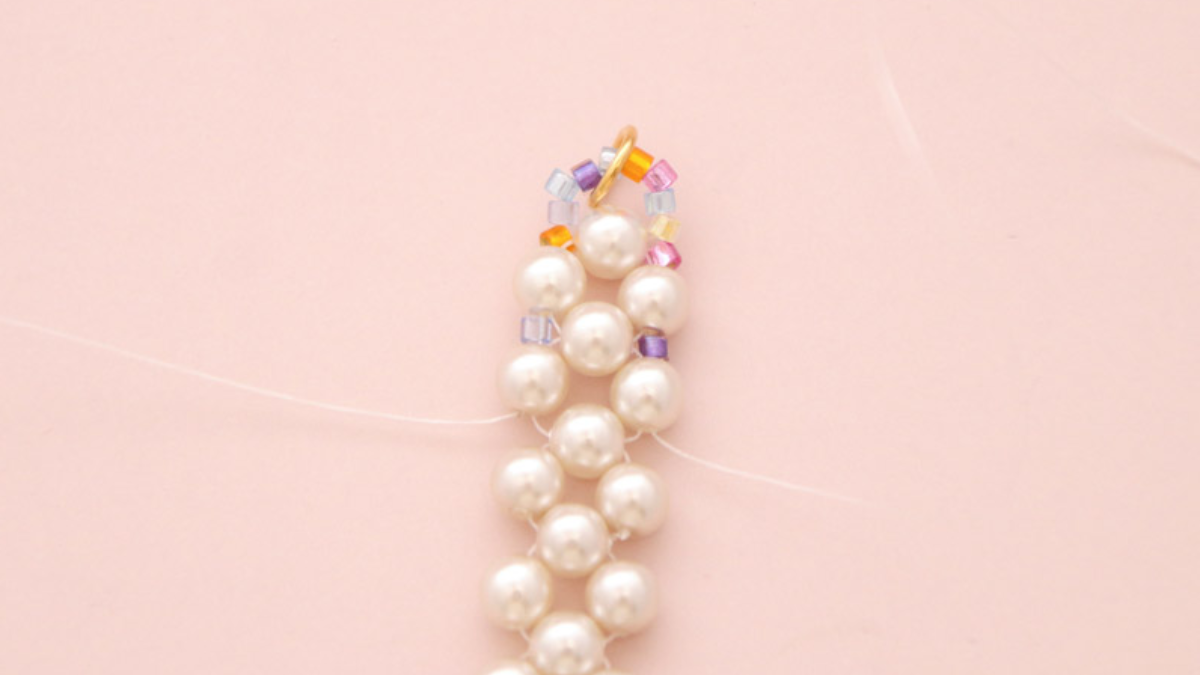 Bracelet douceur perles nacrées Preciosa et Mix Miyuki delicas : Etape 9