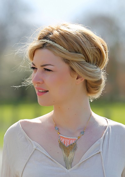 Schéma Collier plastron avec franges en chaîne et tissage de perles Miyuki