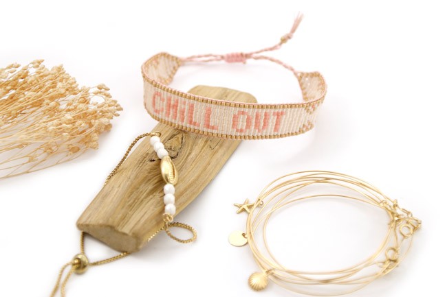 Schéma Bracelet en perles Miyuki avec message Chill out