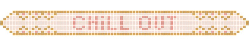 Schéma Bracelet en perles Miyuki avec message Chill out