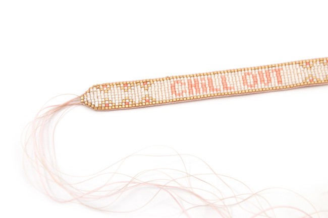 Bracelet en perles Miyuki avec message Chill out : Etape 4