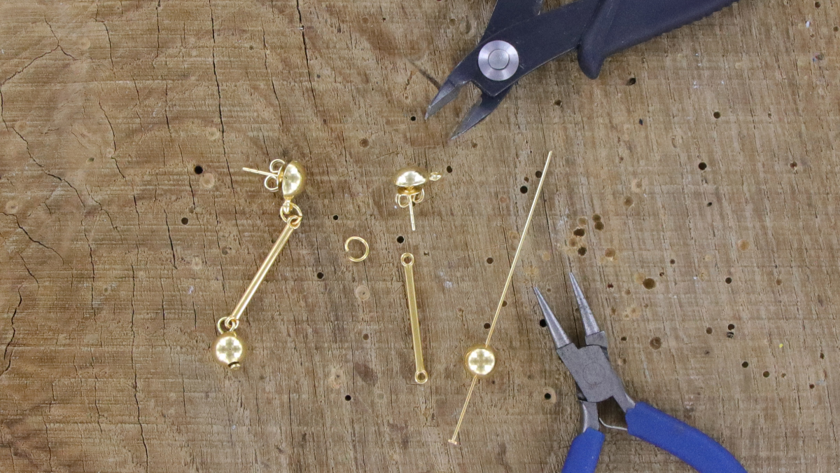 Boucles d'oreilles fleurs en Cernit Métallic : Etape 5