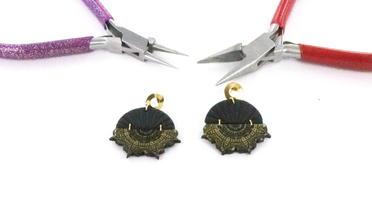 Boucles d'oreilles polymère ethniques et raffinées : Etape 8