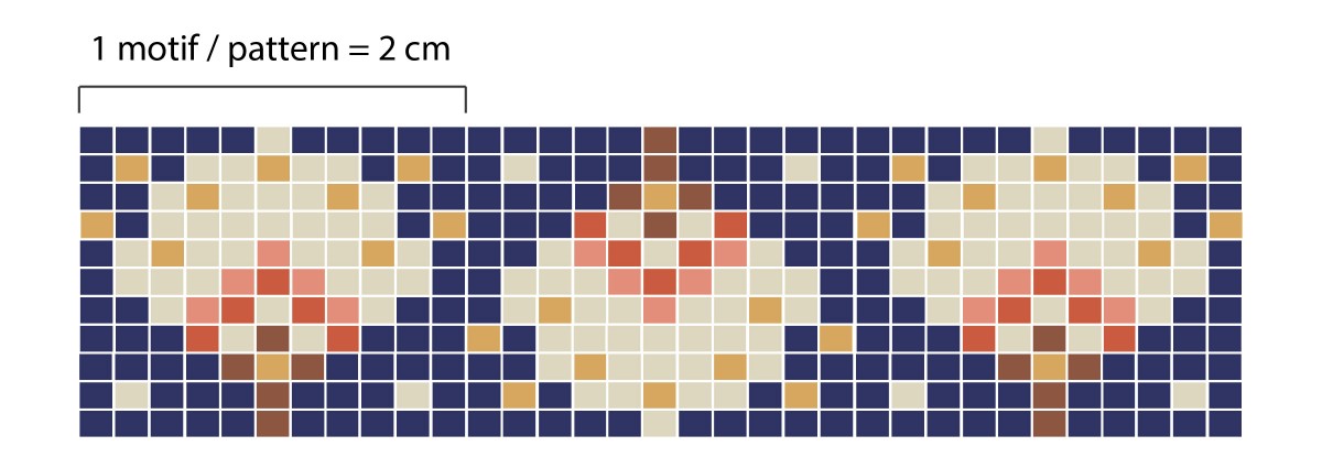 Schéma Bracelet Miyuki motif éventail avec barrettes fleurs dorées et fermoir aimanté