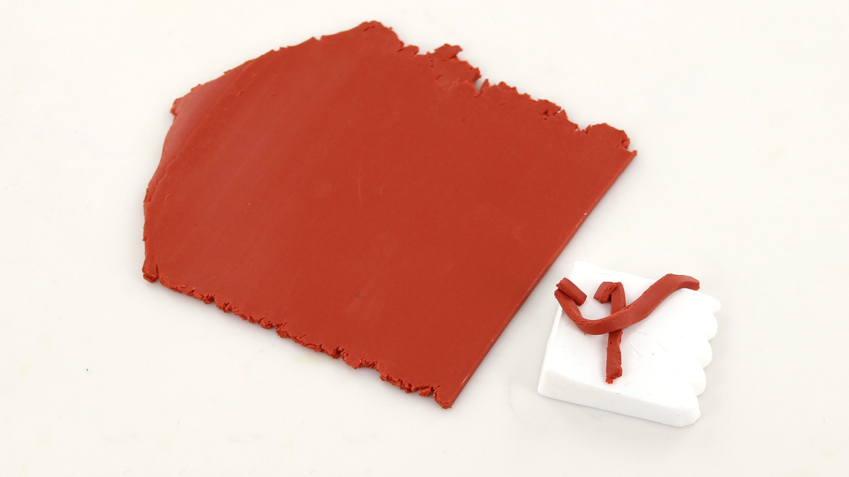 Boucles d'oreilles fleurs en polymère texture tissu et effet marbré : Etape 2