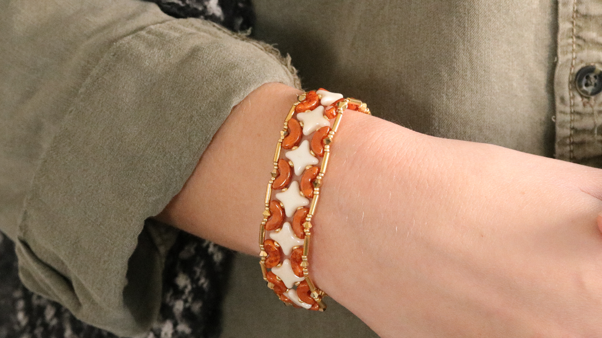 Bracelet de fête chic avec perles Starbeads et Arcos par Puca