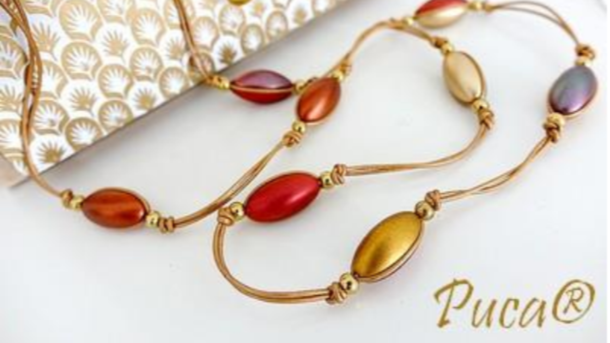 Schéma Collier Aïko avec perles en verre Athos par Puca