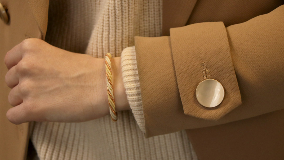 Schéma Bracelet jonc en tissage twisted herringbone tubulaire avec rocailles Miyuki 15/0