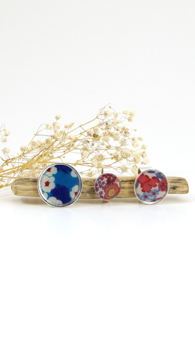 Schéma Bagues en résine et tissu