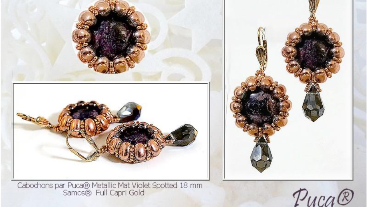 Boucles d'oreilles Candy en perles en verre Samos par Puca