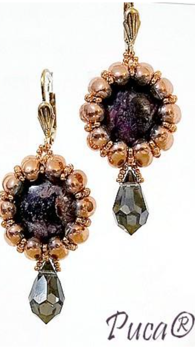 Schéma Boucles d'oreilles Candy en perles en verre Samos par Puca