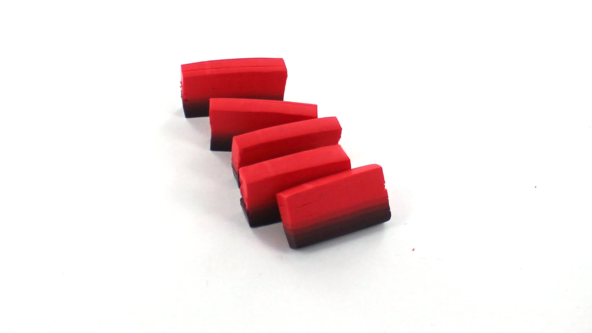 Boucles d'oreilles polymère cane rose : Etape 5