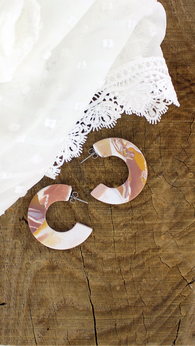 Schéma Créoles plates en pâte Fimo