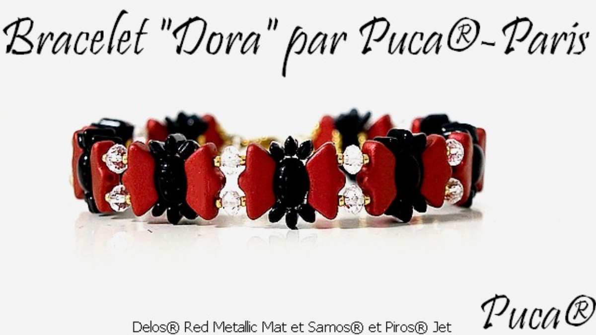 Bracelet Dora en perles en verre Delos et Samos par Puca