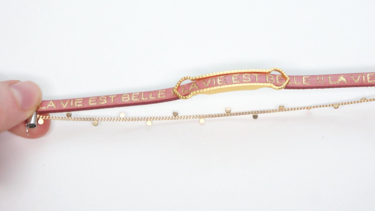 Bracelet Multirangs pastel perles Miyuki fermoir Hiilos : Etape 3