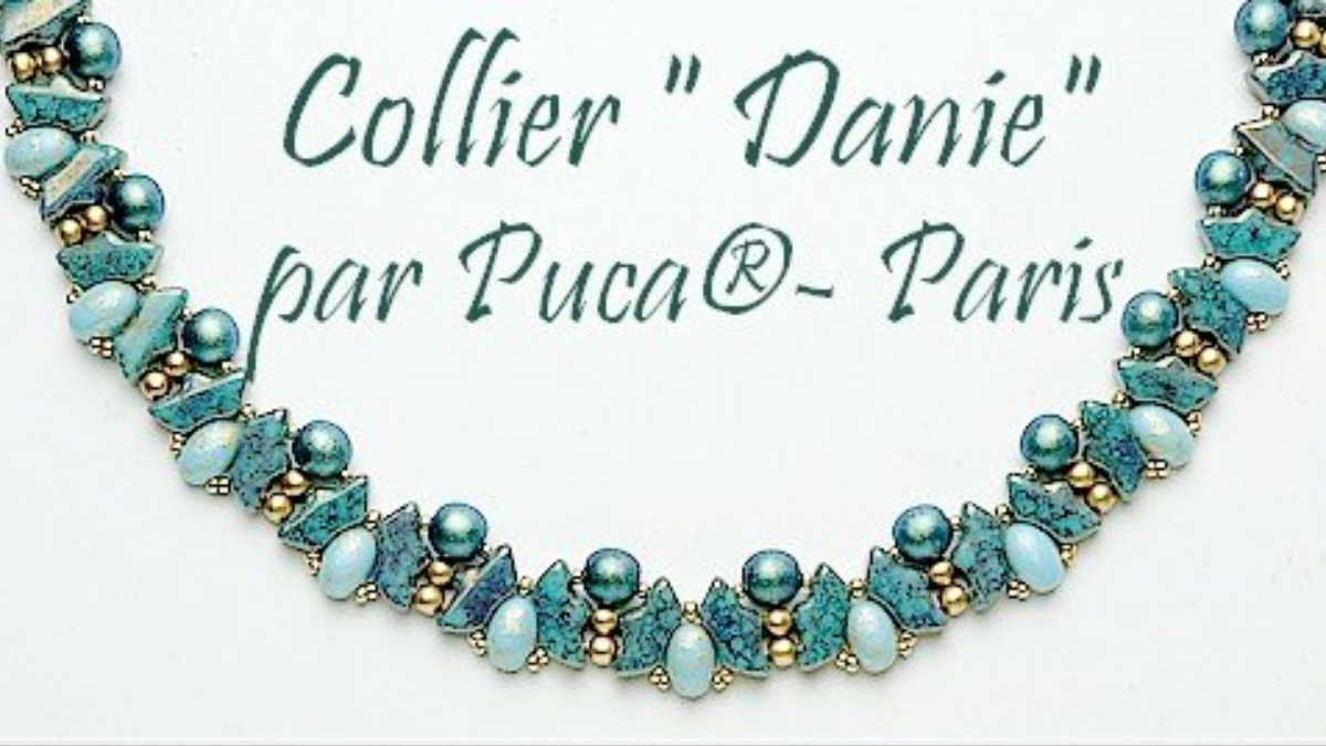 Collier Danie en perles en verre Delos et Samos par Puca