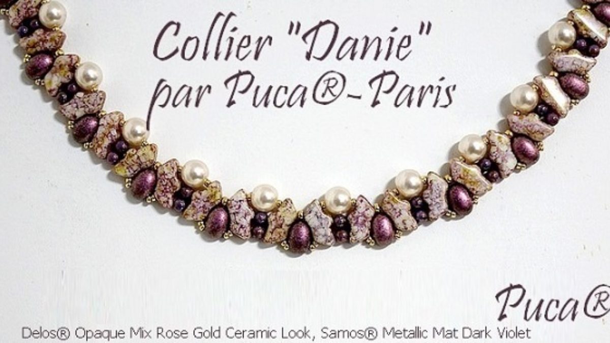 Schéma Collier Danie en perles en verre Delos et Samos par Puca