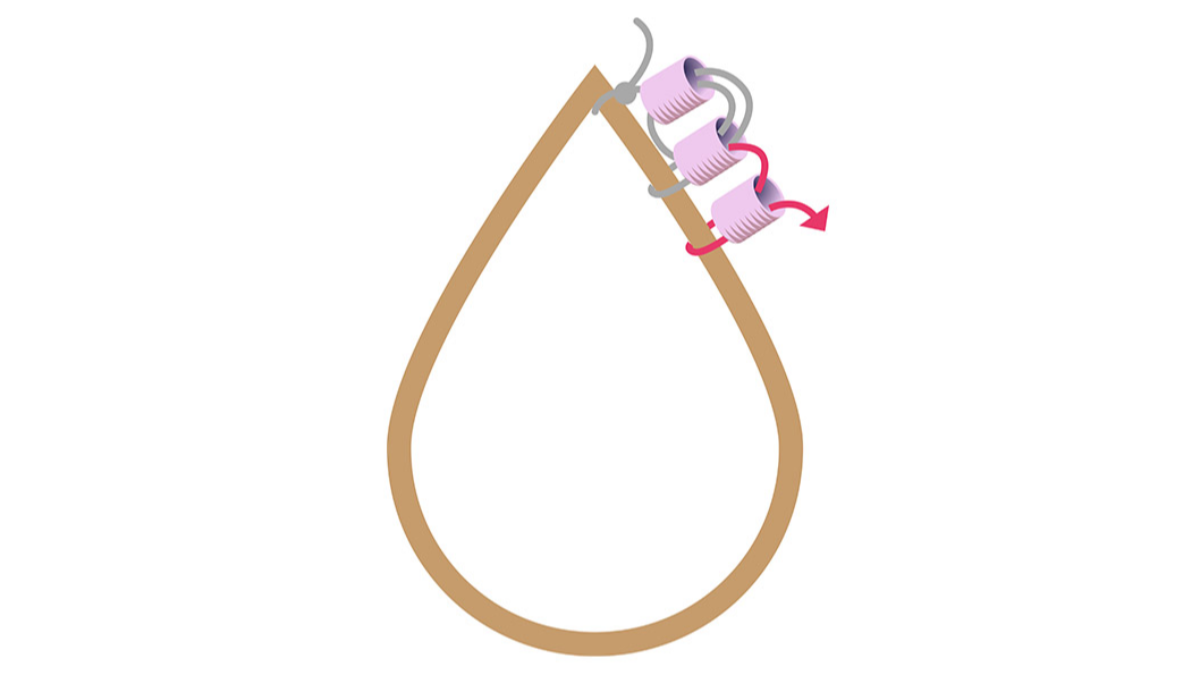 Tuto Boucles d'oreilles fleurs tissage Miyuki Brick stitch : Etape 3