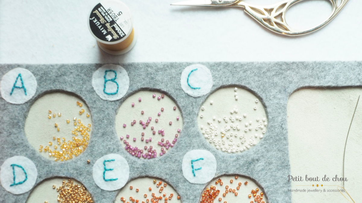 Barrette à cheveux avec tissage peyote en perles Miyuki : Etape 1