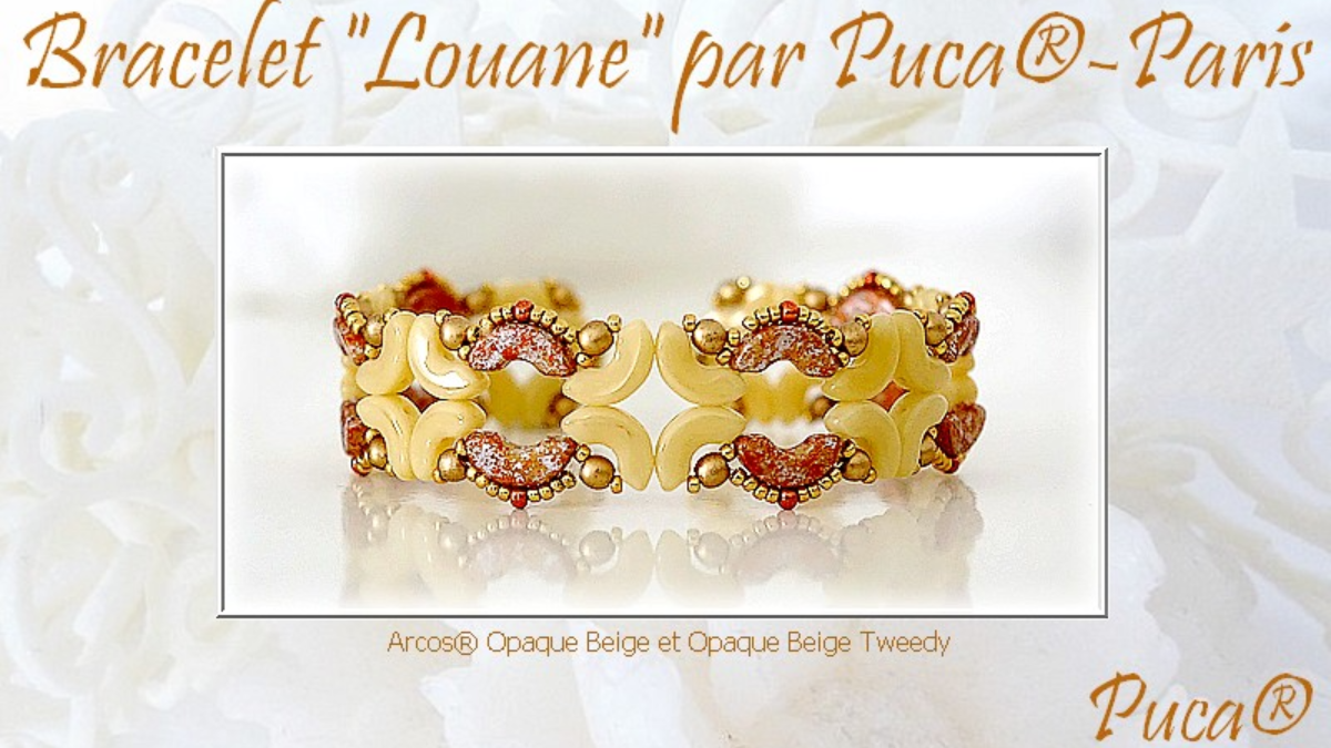 Schéma Bracelet Louane en perles en verre Arcos par Puca