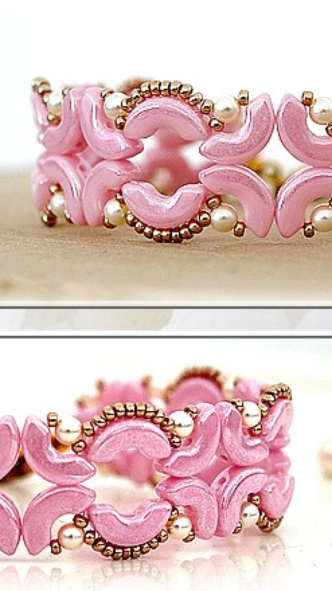 Schéma Bracelet Louane en perles en verre Arcos par Puca