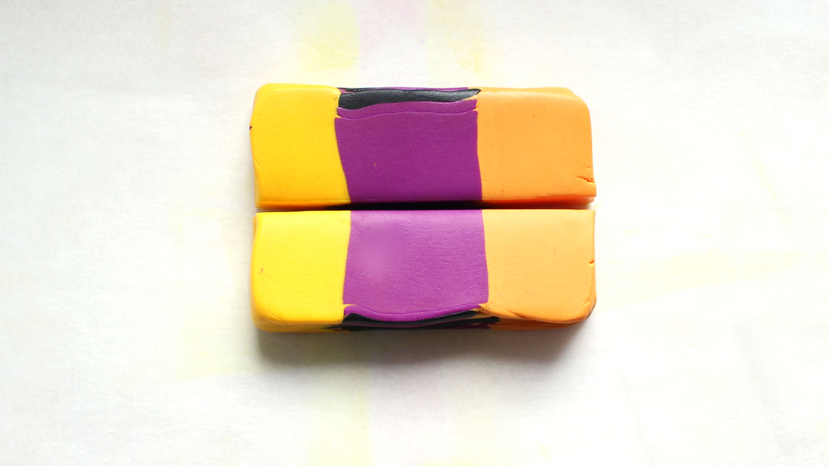 Boucles d'oreilles pensées en pâte polymère : Etape 5