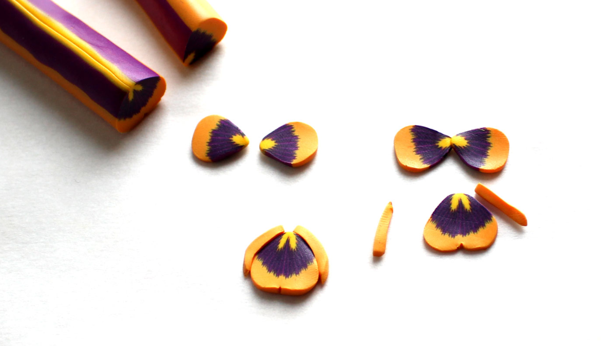 Boucles d'oreilles pensées en pâte polymère : Etape 13