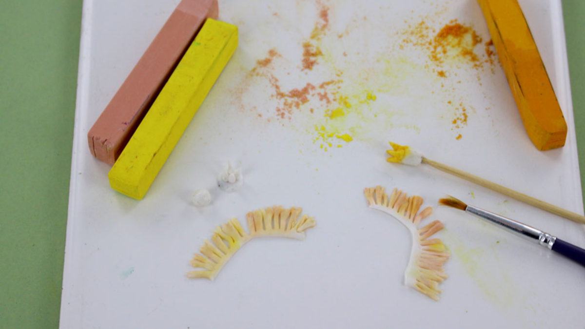 Boucles d'oreilles pivoines en pâte polymère : Etape 4