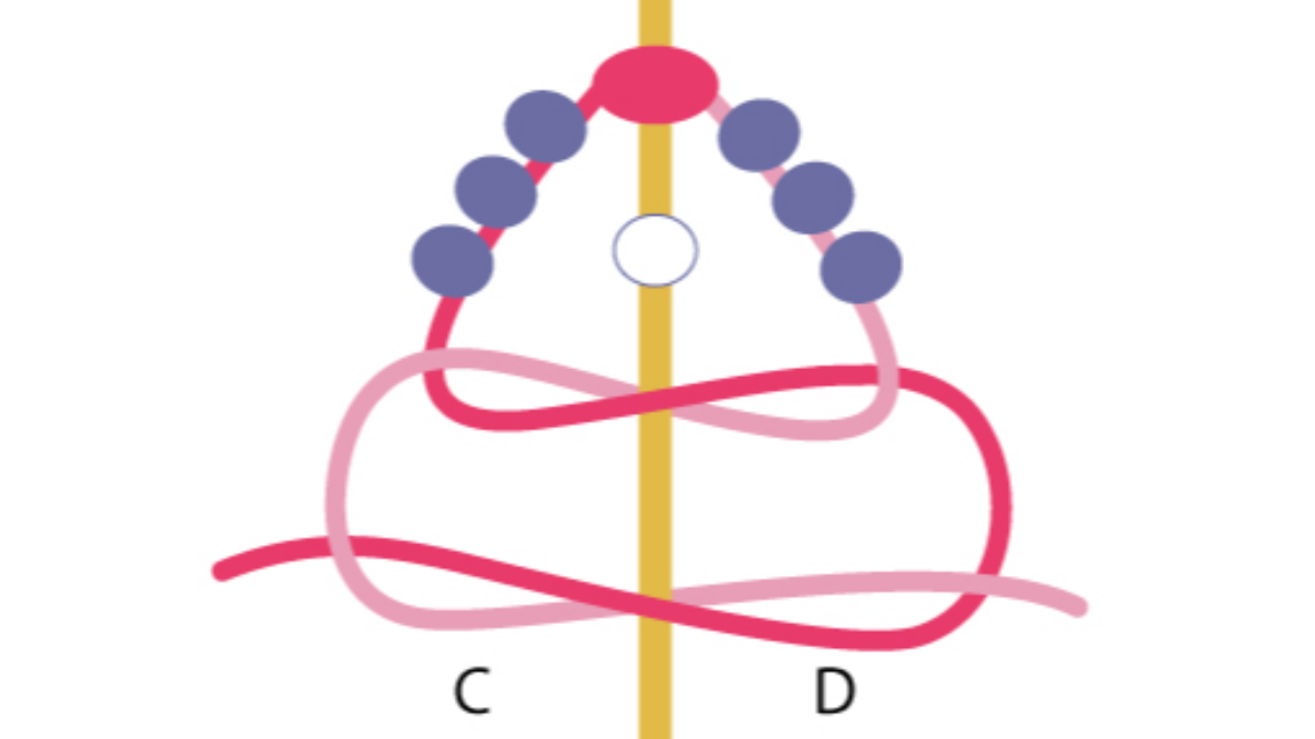 Créoles mini fleurs en perles de rocailles Miyuki : Etape 3