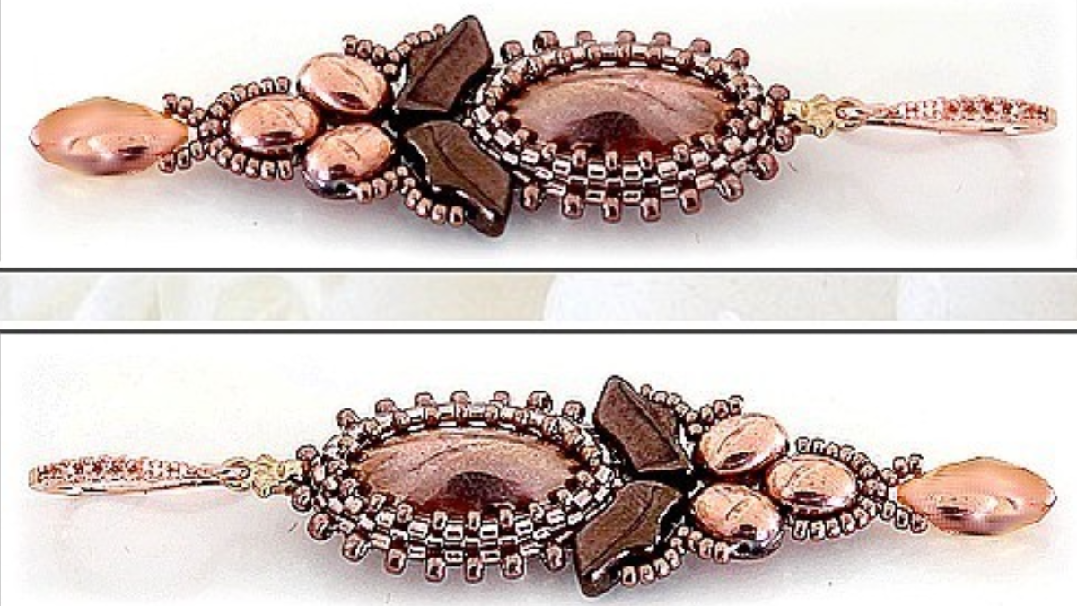 Schéma Boucles d'oreilles pendantes Lolita avec perle en verre Athos par Puca