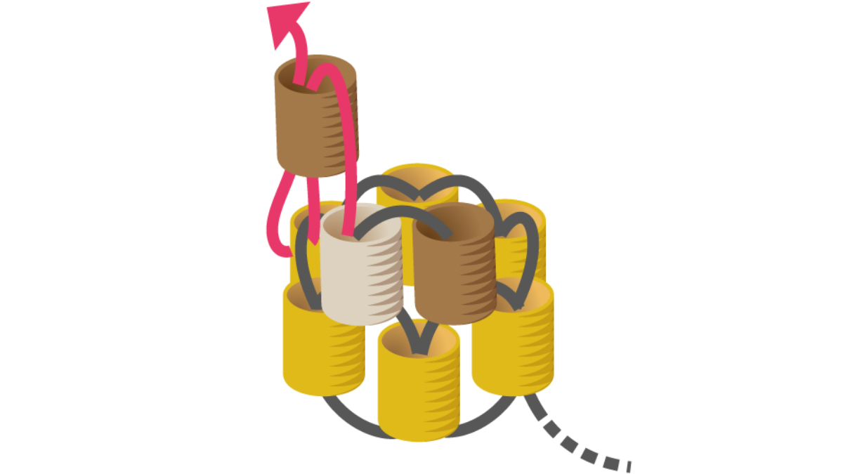 Bracelet Jonc avec perles tubes Miyuki en Brick Stitch tubulaire : Etape 5